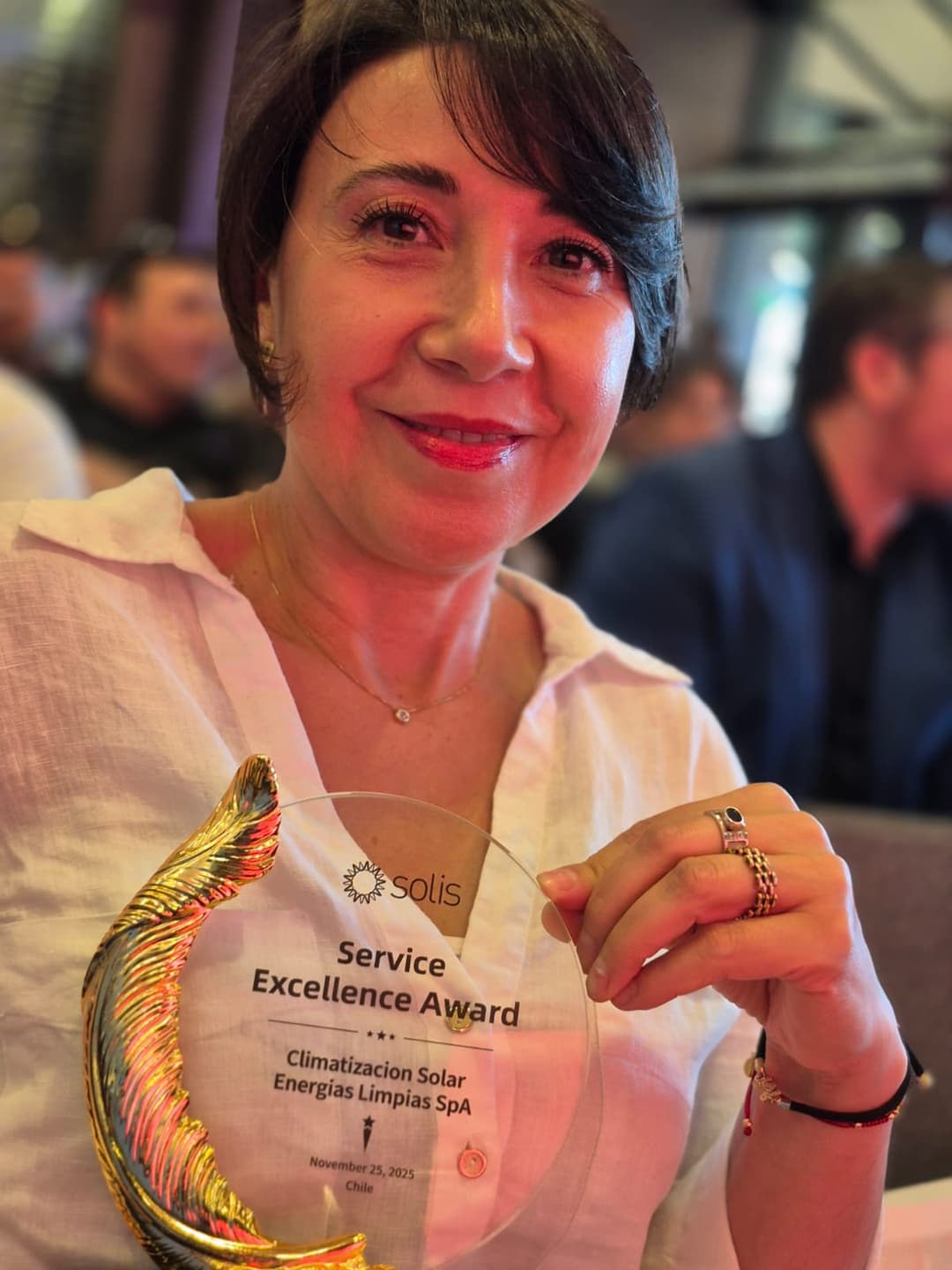 Premio Service Excellence Award entregado por Solis a Climatización Solar